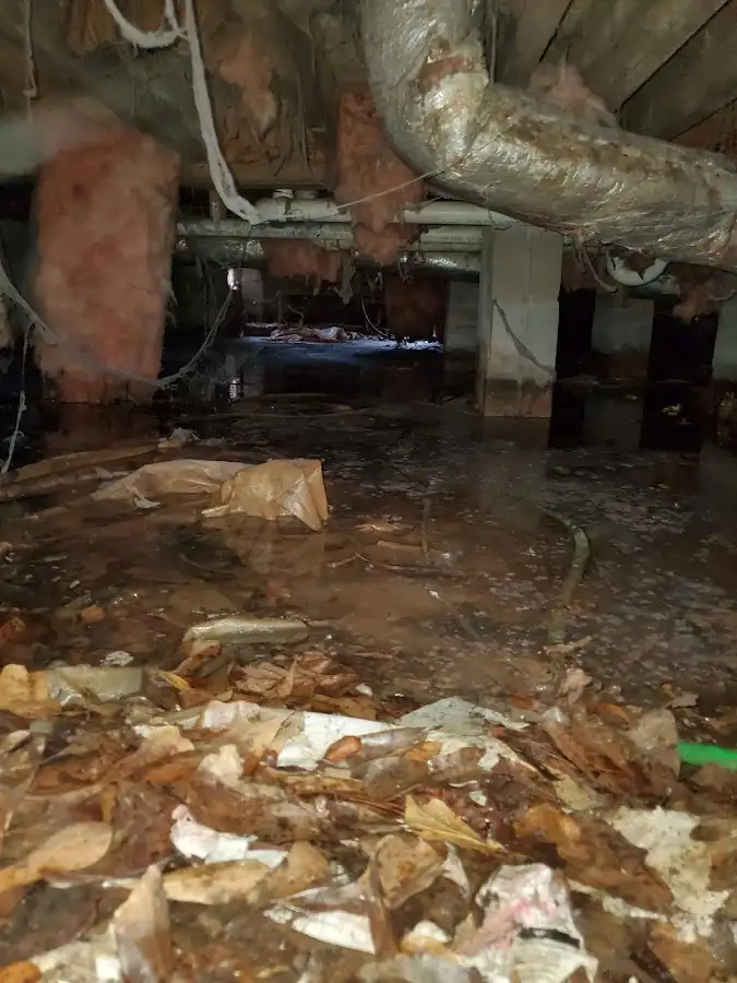 Crawl space flood assessment for Commercial Water Damage Restoration in Euclid